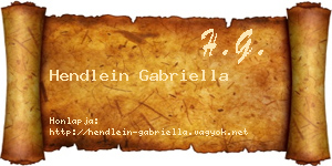 Hendlein Gabriella névjegykártya