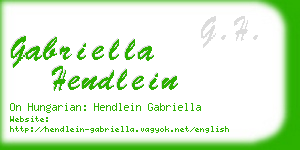gabriella hendlein business card